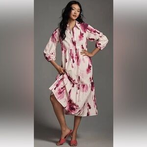 NWOT Maeve size M  The Bettina shirt dress in watercolor